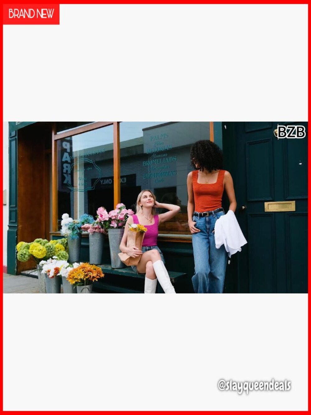 Ribbed Square Neck Tank Top Sleeveless Slim Fit Knit Summer - Picture 7 of 7